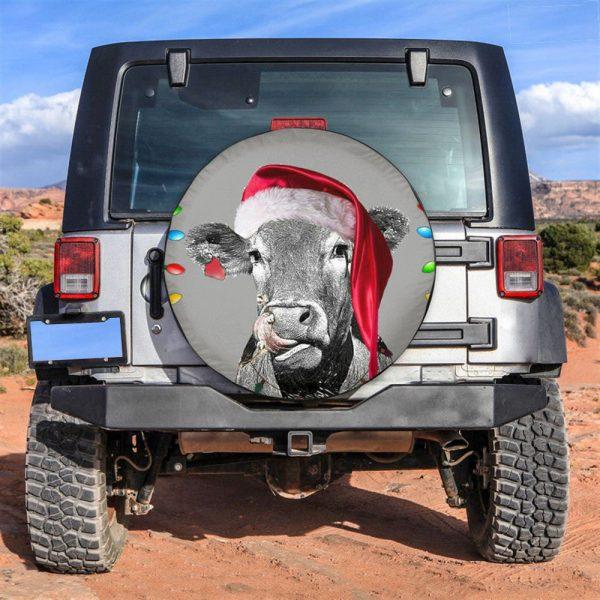 Christmas Tire Cover, Mooey Christmas Tire Cover, Spare Tire Cover, Tire Covers For Cars