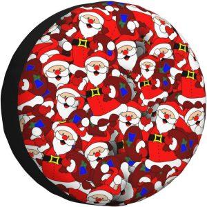 Christmas Tire Cover, Red Pine Forest Pattern Spare Tire Cover, Spare Tire Cover, Tire Covers For Cars