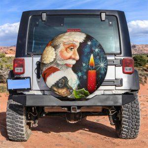 Christmas Tire Cover, Santa Claus And Dog…