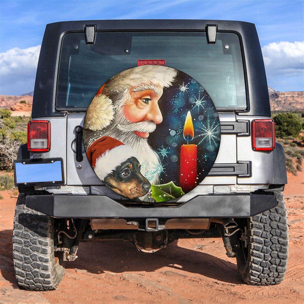 Christmas Tire Cover, Santa Claus And Dog Tire Cover, Spare Tire Cover, Tire Covers For Cars Christmas Tire Cover, Santa Claus And Dog Tire Cover, Spare Tire Cover, Tire Covers For Cars