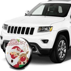 Christmas Tire Cover Santa Claus And Reindeer Ho Ho Ho Spare Tire Cover Spare Tire Cover Tire Covers For Cars 2 jauxex.jpg