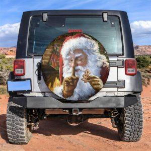 Christmas Tire Cover, Santa Claus And Tree…