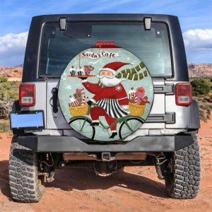 Christmas Tire Cover, Santa Claus Cafe Tire…