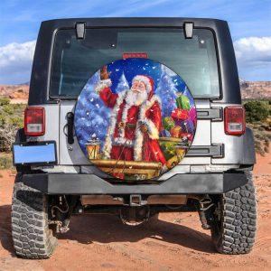 Christmas Tire Cover, Santa Claus Delivers Gifts…