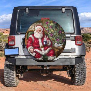 Christmas Tire Cover, Santa Claus Funny Art…
