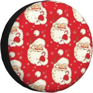 Christmas Tire Cover, Santa Claus Is Happy Spare Tire Cover, Spare Tire Cover, Tire Covers For Cars