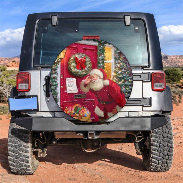 Christmas Tire Cover, Santa Claus Tire Cover, Spare Tire Cover, Tire Covers For Cars