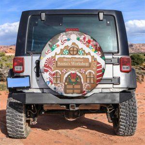 Christmas Tire Cover, Santa Workshop Tire Cover,…