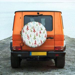 Christmas Tire Cover Snow White Pine Forest Spare Tire Cover Spare Tire Cover Tire Covers For Cars 4 zv3zcw.jpg