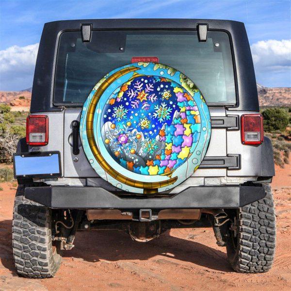Christmas Tire Cover, Snowglobe Jigsaw Puzzles Tire Cover, Spare Tire Cover, Tire Covers For Cars
