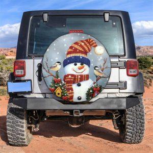 Christmas Tire Cover, Snowman And Birds Tire…