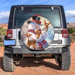 Christmas Tire Cover, Snowman And Deer Lover…