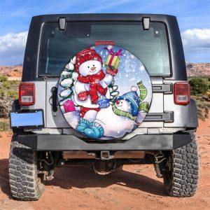 Christmas Tire Cover, Snowman Gift Tire Cover,…