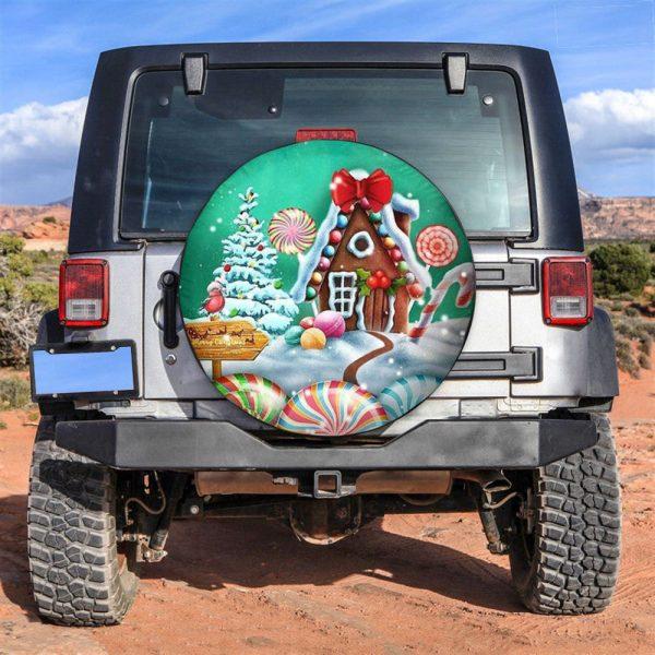 Christmas Tire Cover, Wonder Confectionery Town Tire Cover, Spare Tire Cover, Tire Covers For Cars
