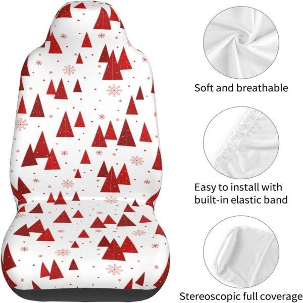 Christmas Trees Car Seat Covers Vehicle Front Seat Covers, Christmas Car Seat Covers
