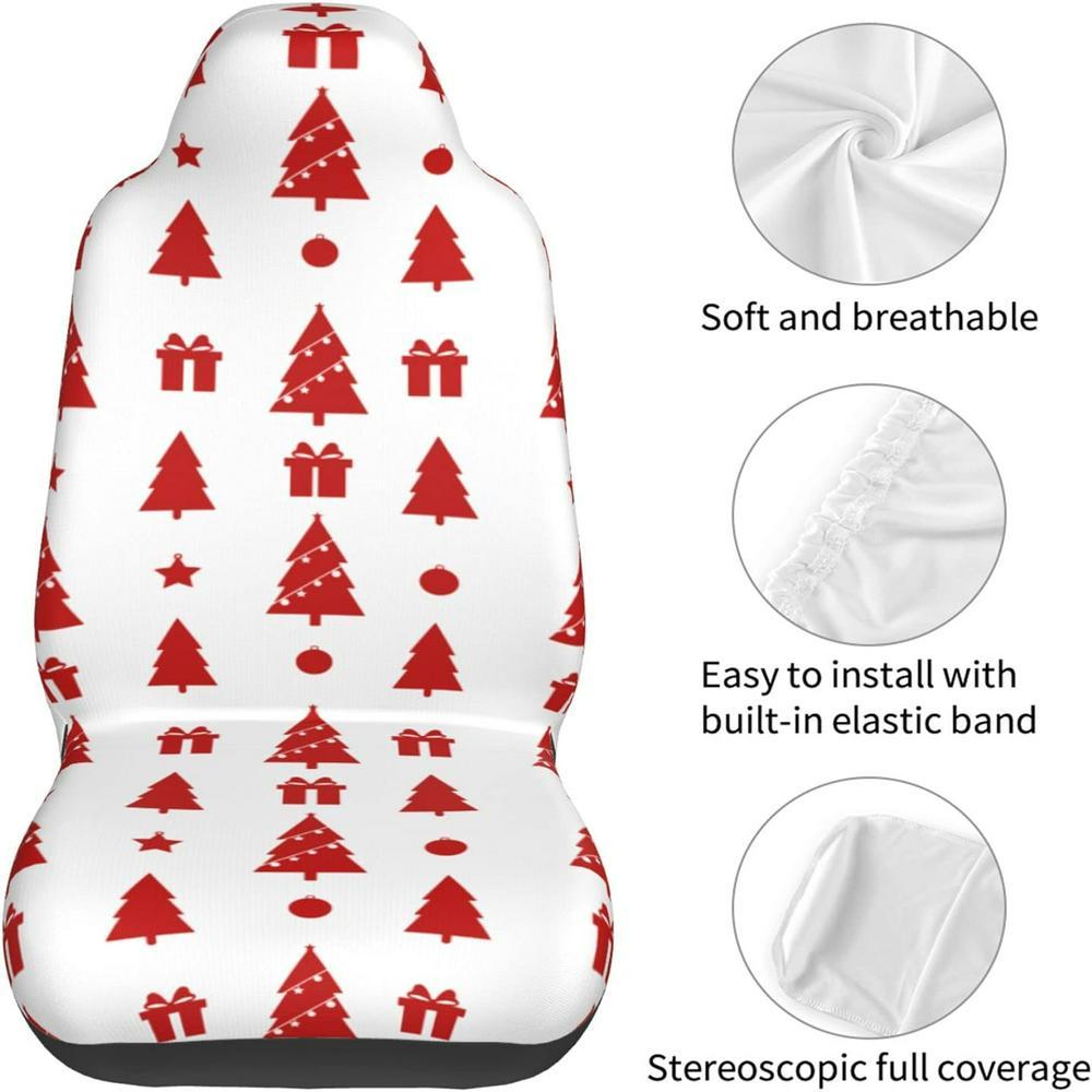 Christmas Trees Gifts Car Seat Covers Vehicle Front Seat Covers, Christmas Car Seat Covers