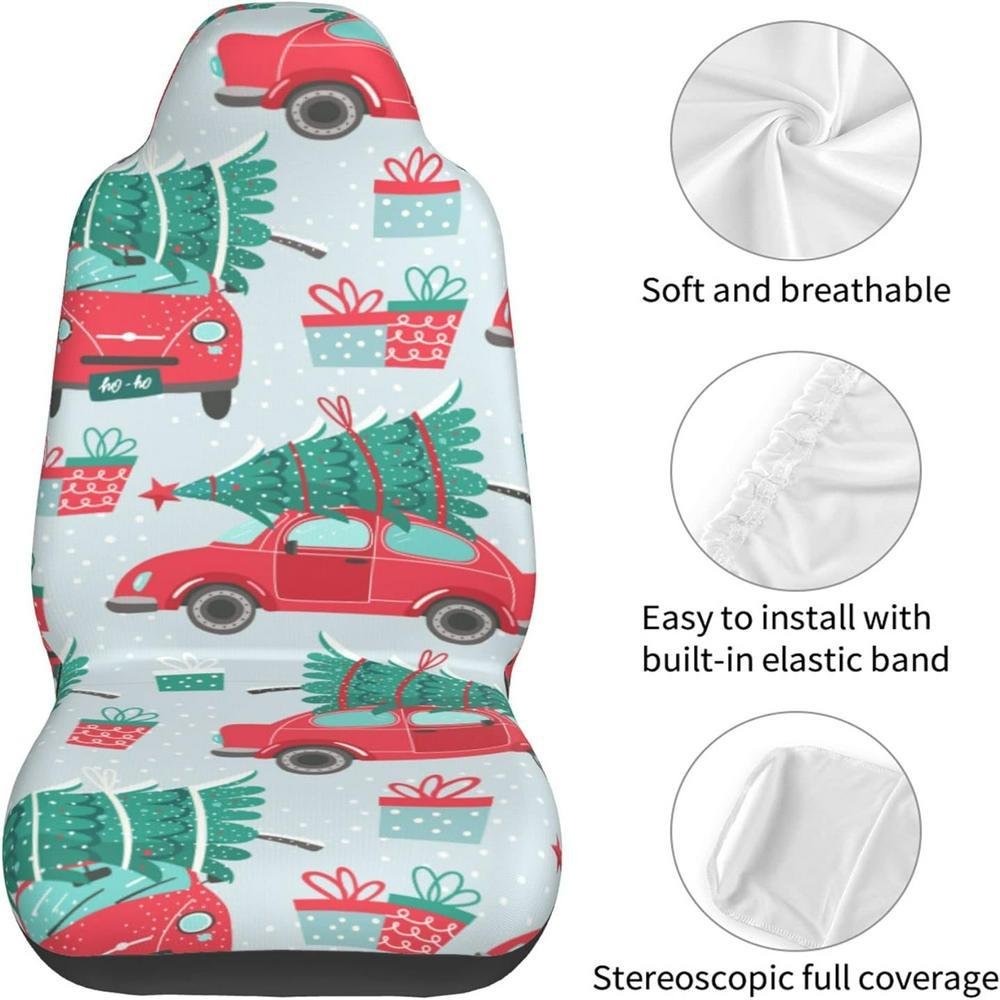 Christmas Truck Tree Car Seat Covers Vehicle Front Seat Covers, Christmas Car Seat Covers Christmas Truck Tree Car Seat Covers Vehicle Front Seat Covers, Christmas Car Seat Covers