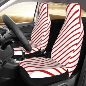 Christmas White Red Stripes Car Seat Covers…