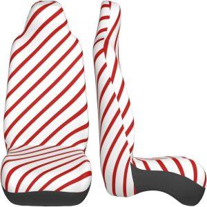Christmas White Red Stripes Car Seat Covers Vehicle Front Seat Covers Christmas Car Seat Covers 3 vzjuzx.jpg