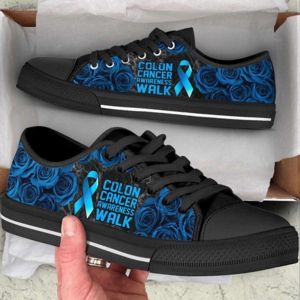 Colon Cancer Shoes Awareness Walk Low Top Shoes Canvas Shoes, Gift For Survious