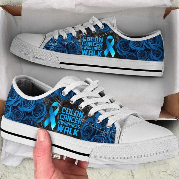 Colon Cancer Shoes Awareness Walk Low Top Shoes Canvas Shoes, Gift For Survious