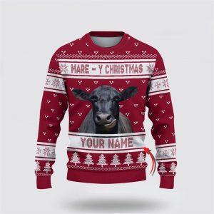 Custom Name Black Angus Mare Y Christmas…