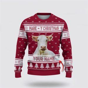 Custom Name Charolais Mare Y Christmas Ugly…