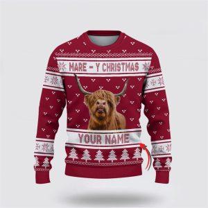 Custom Name Highland Cattle Mare Y Christmas…