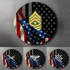 Custom Round Wood Sign US Army USA Flag Round Wood Sign Personalized Rank Military For Military Personnel 2 mzx1n6.jpg