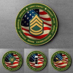 Custom Wood Sign US Army Strong Round Wood Sign Personalized Rank Army For Military Personnel 2 lppl3t.jpg