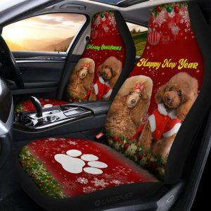Cute Couple Poodles Car Seat Covers Christmas Car Seat Covers 2 zmlcg1.jpg