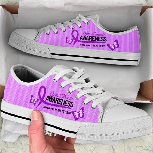 Cystic Fibrosis Shoes Because It Matters Low Top Shoes, Gift For Survious