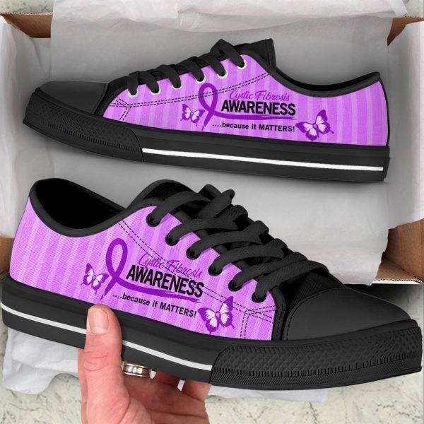 Cystic Fibrosis Shoes Because It Matters Low Top Shoes, Gift For Survious