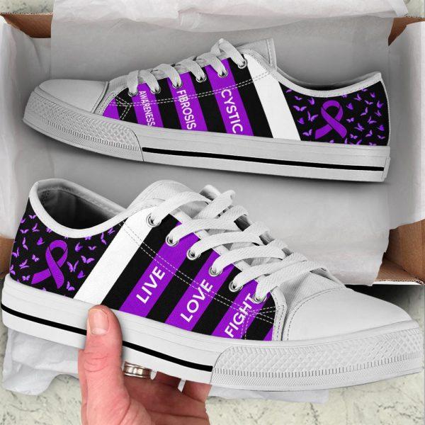 Cystic Fibrosis Shoes Plaid Low Top Shoes, Gift For Survious