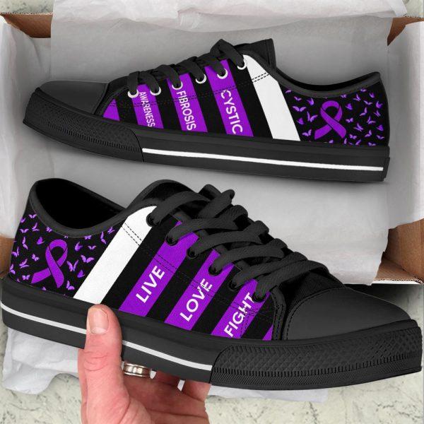 Cystic Fibrosis Shoes Plaid Low Top Shoes, Gift For Survious