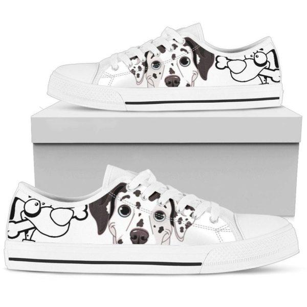 Dalmatian Dog Sneakers Trendy Low Top Shoes, Gift For Dog Lover