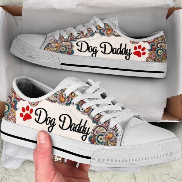 Dog Daddy Paisley Low Top Shoes Canvas Sneakers Casual Shoes, Gift For Dog Lover