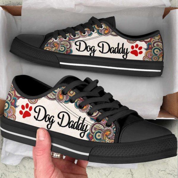 Dog Daddy Paisley Low Top Shoes Canvas Sneakers Casual Shoes, Gift For Dog Lover