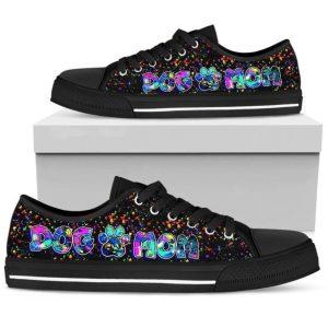 Dog Mom Colorful Popart Low Top Shoes,…