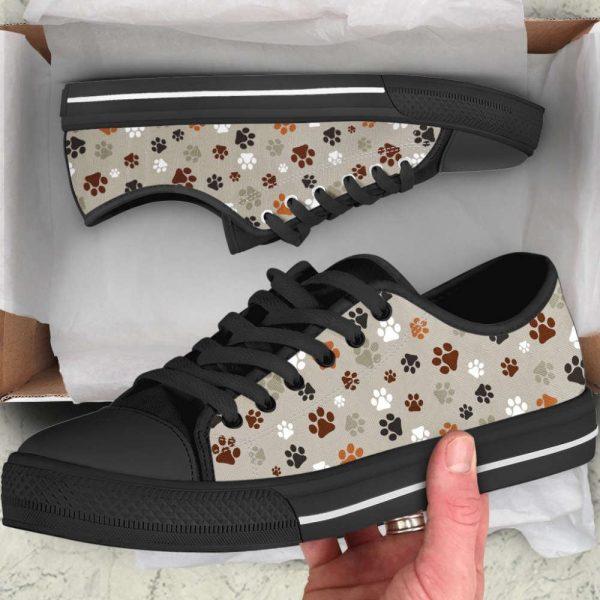 Dog Pattern SK Low Top Shoes Canvas Sneakers Casual Shoes, Gift For Dog Lover