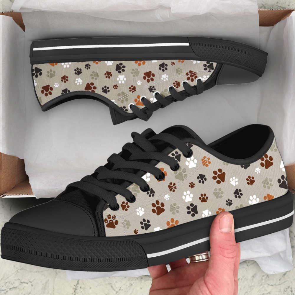 Dog Pattern SK Low Top Shoes Canvas Sneakers Casual Shoes, Gift For Dog Lover Dog Pattern SK Low Top Shoes Canvas Sneakers Casual Shoes, Gift For Dog Lover