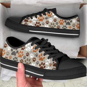 Dog Paw Pattern SK Low Top Shoes…