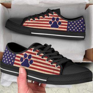 Dog Paw USA Flag Low Top Shoes Canvas Sneakers Casual Shoes Gift For Dog Lover 2 r4ia3y.jpg