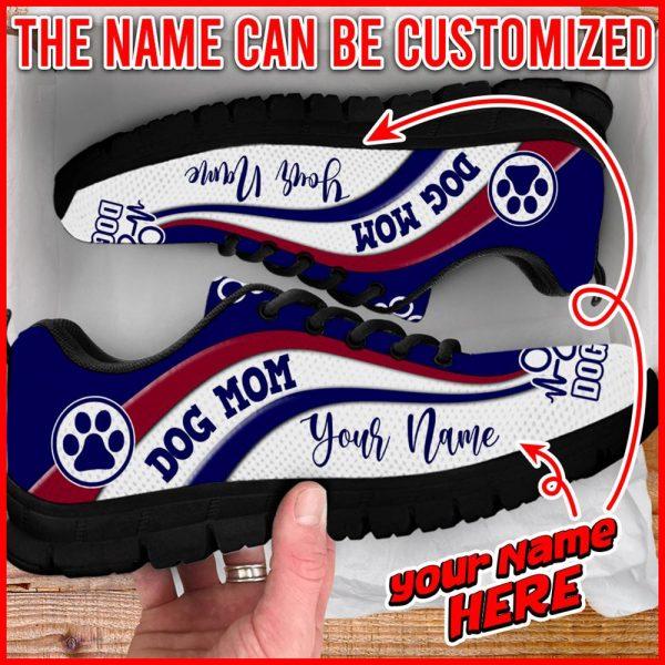 Dog Sneaker, Custom Dog Mom Shoes Symbol Stripes Pattern Sneaker Walking Shoes, Dog Shoes Running, Dog Shoes Near Me