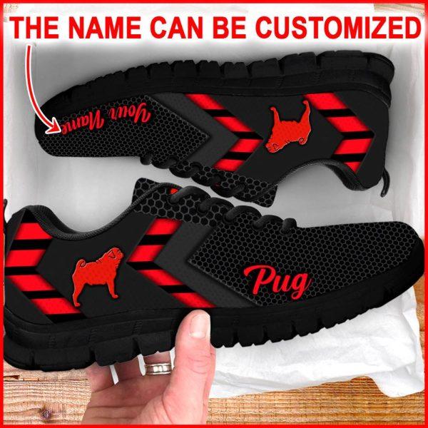 Dog Sneaker, Custom Pug Dog Lover Shoes Simplify Style Sneakers Walking Shoes, Dog Shoes Running, Dog Shoes Near Me