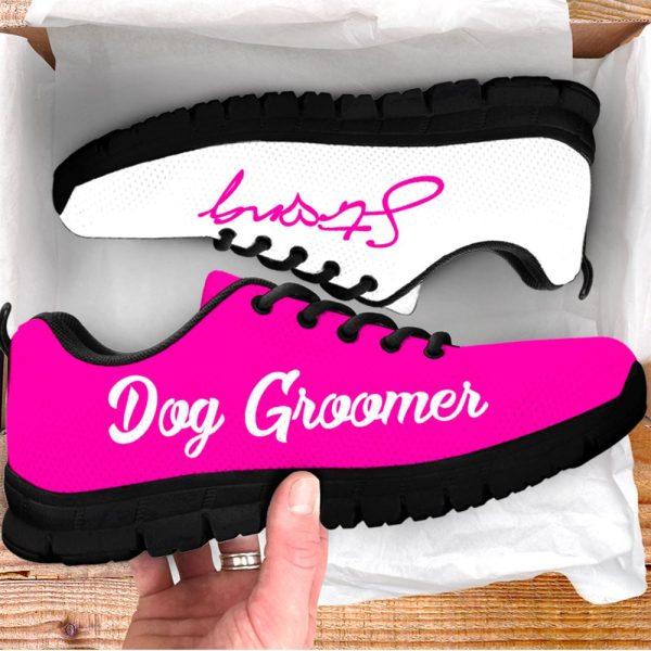 Dog Sneaker, Dog Groomer Shoes Strong Pink White Sneaker Walking Shoes, Dog Shoes Running, Dog Shoes Near Me