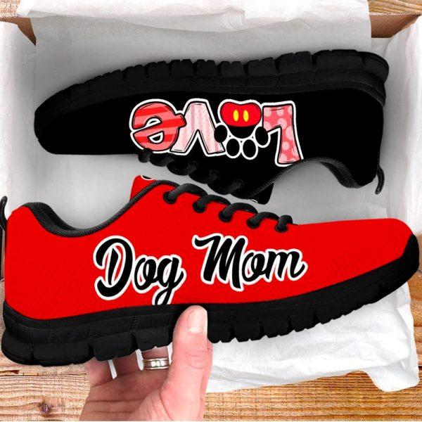 Dog Sneaker, Dog Mom Shoes Love Black Red Sneaker Walking Shoes, Dog Shoes Running, Dog Shoes Near Me