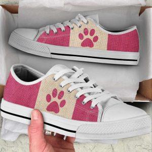 Dog Texture Paw In The Middle Low Top Shoes Canvas Sneakers Gift For Dog Lover 2 iwxh4n.jpg