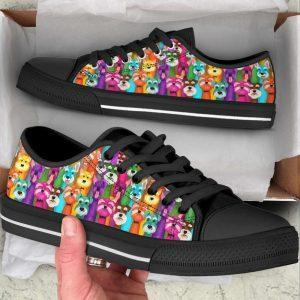 Dog Vertical Low Top Shoes Canvas Sneakers…