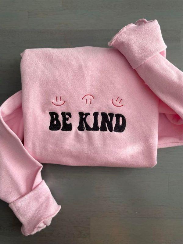 Embroidered Sweatshirts, Be Kind Embroidered Sweatshirt, Women’s Embroidered Sweatshirts